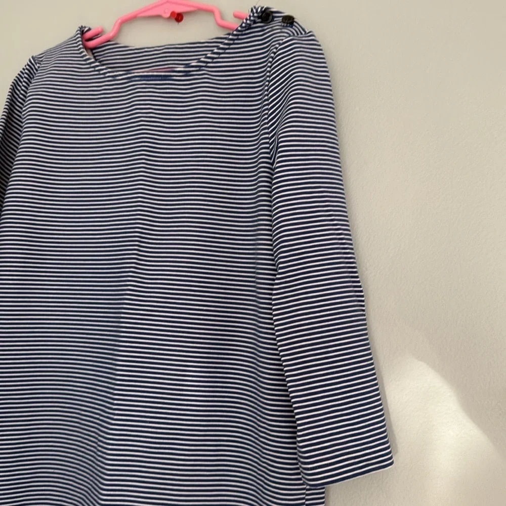 Vineyard VinesStriped Blue Kids Dress Sz M (10/12)